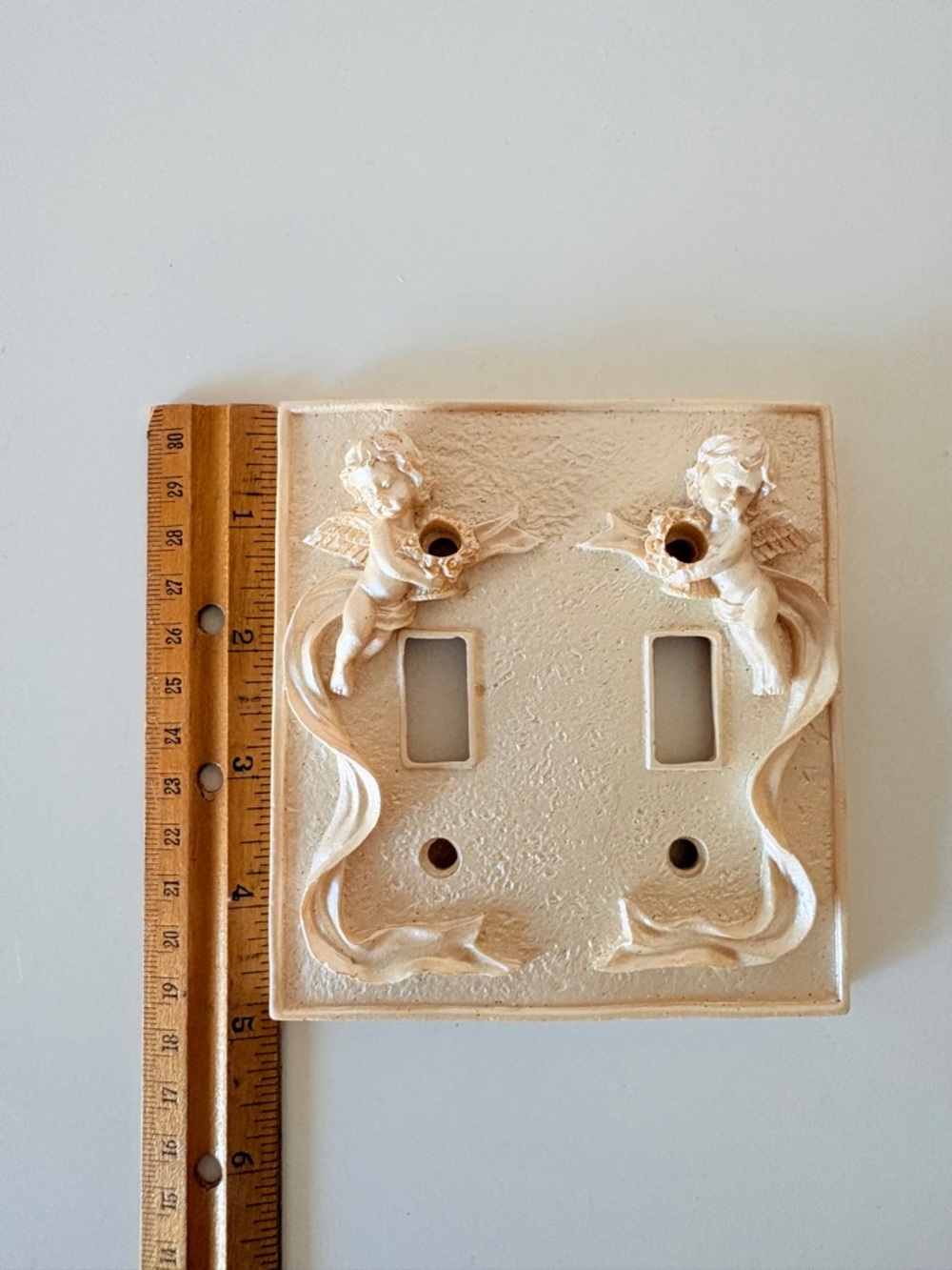 Cherub Rococo Double Light Switch Plate Resin - Picture 4 of 10